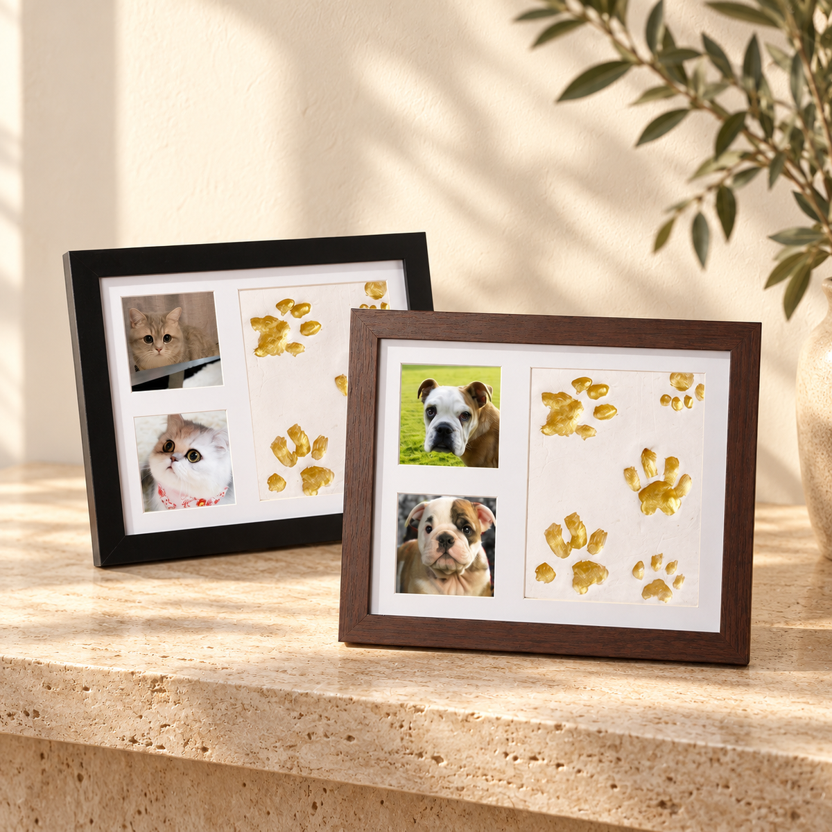 Keepsake Paw Print DIY Photo Frame Set