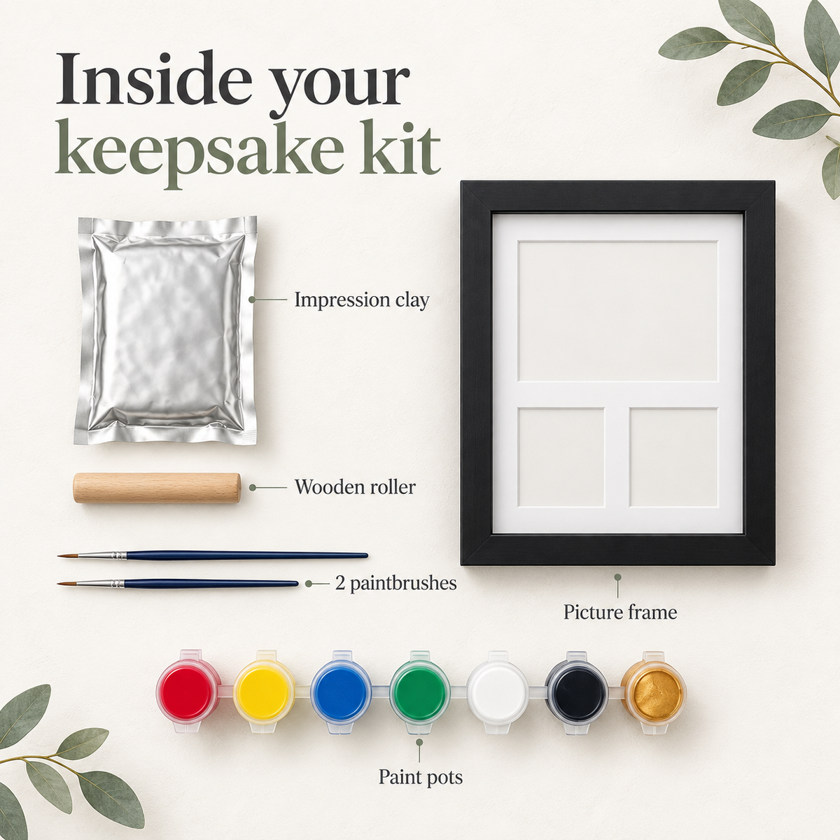 Keepsake Paw Print DIY Photo Frame Set