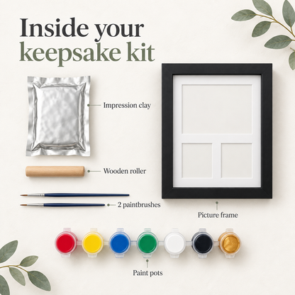 Keepsake Paw Print DIY Photo Frame Set