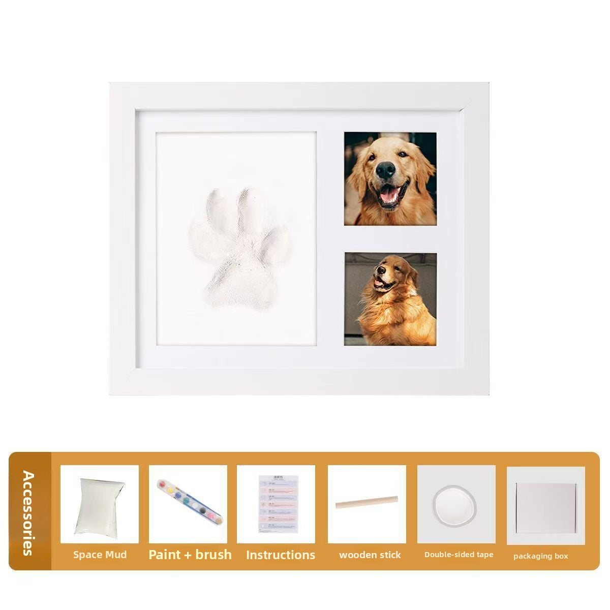 Keepsake Paw Print DIY Photo Frame Set